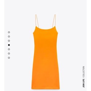 BRAND NEW Zara Orange Fitted Dress